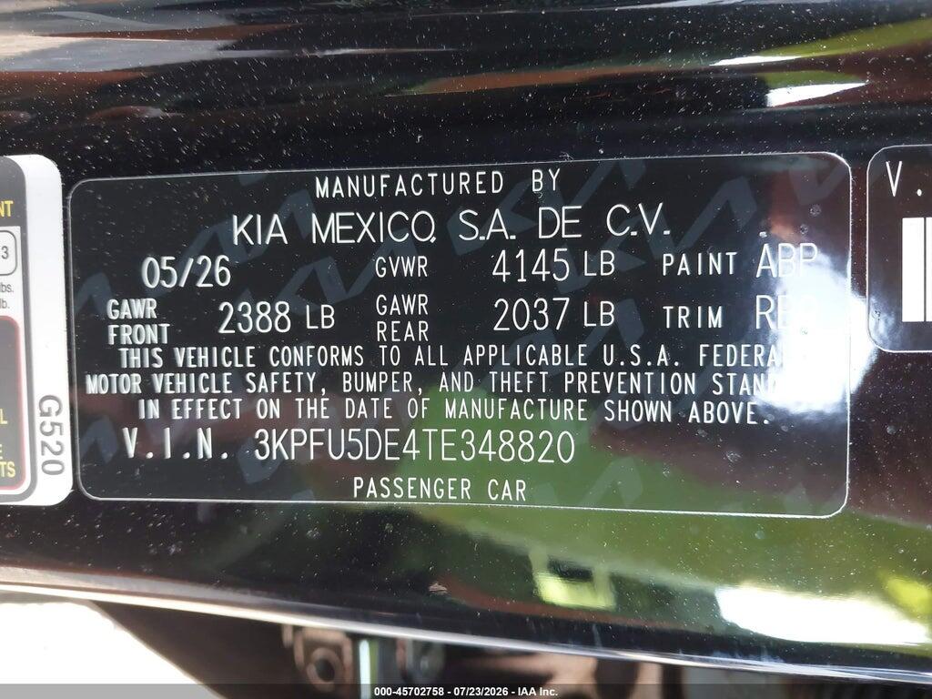 3KPFU5DE4TE348820 2026 KIA K4 photo no. 9