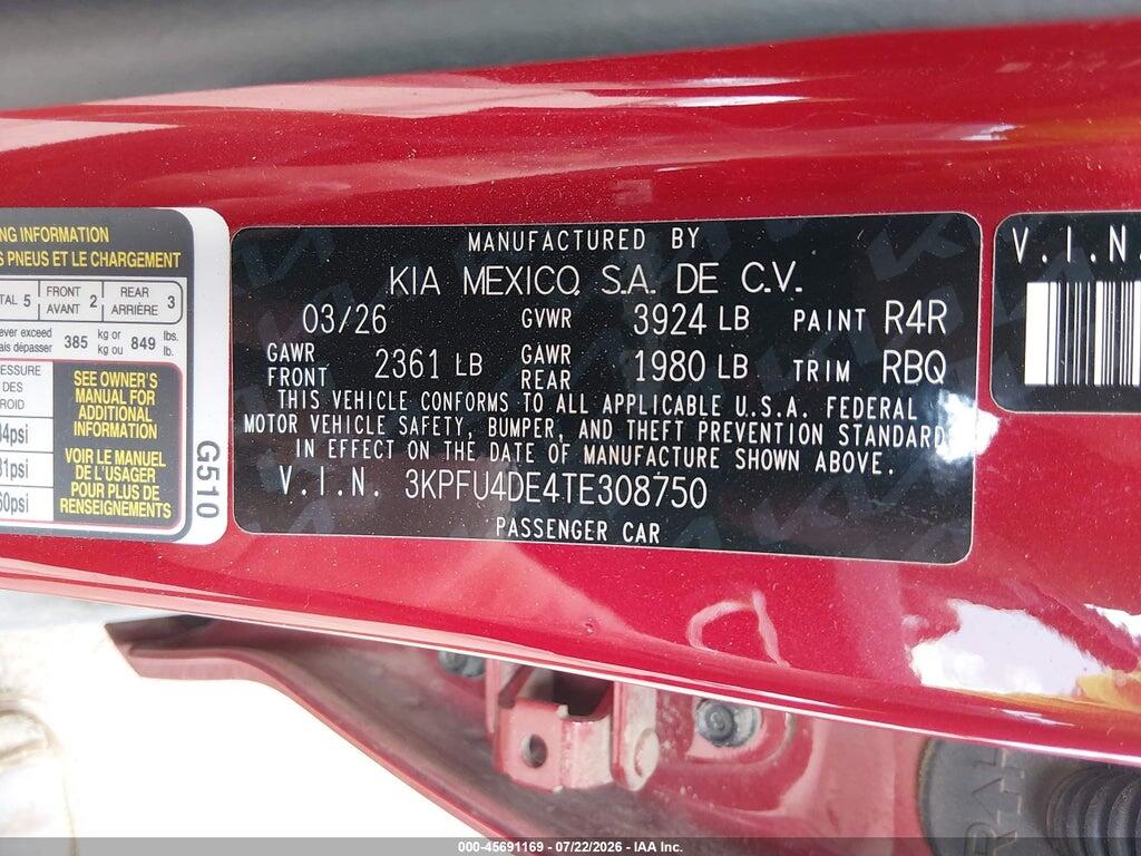 3KPFU4DE4TE308750 2026 KIA K4 photo no. 9