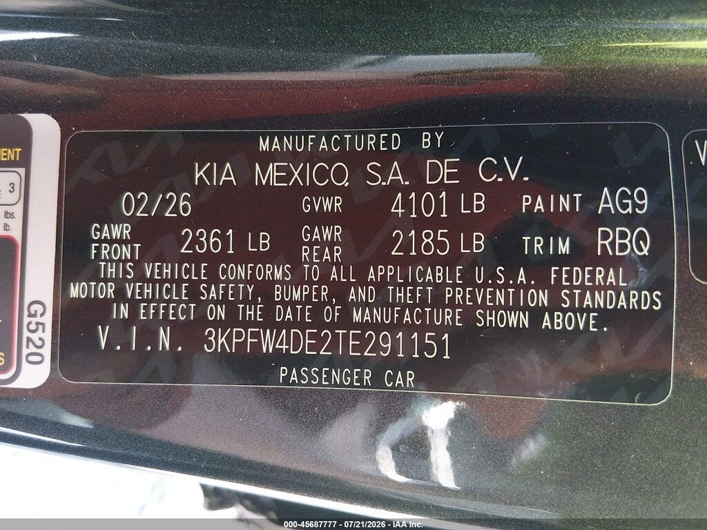 3KPFW4DE2TE291151 2026 KIA K4 photo no. 9