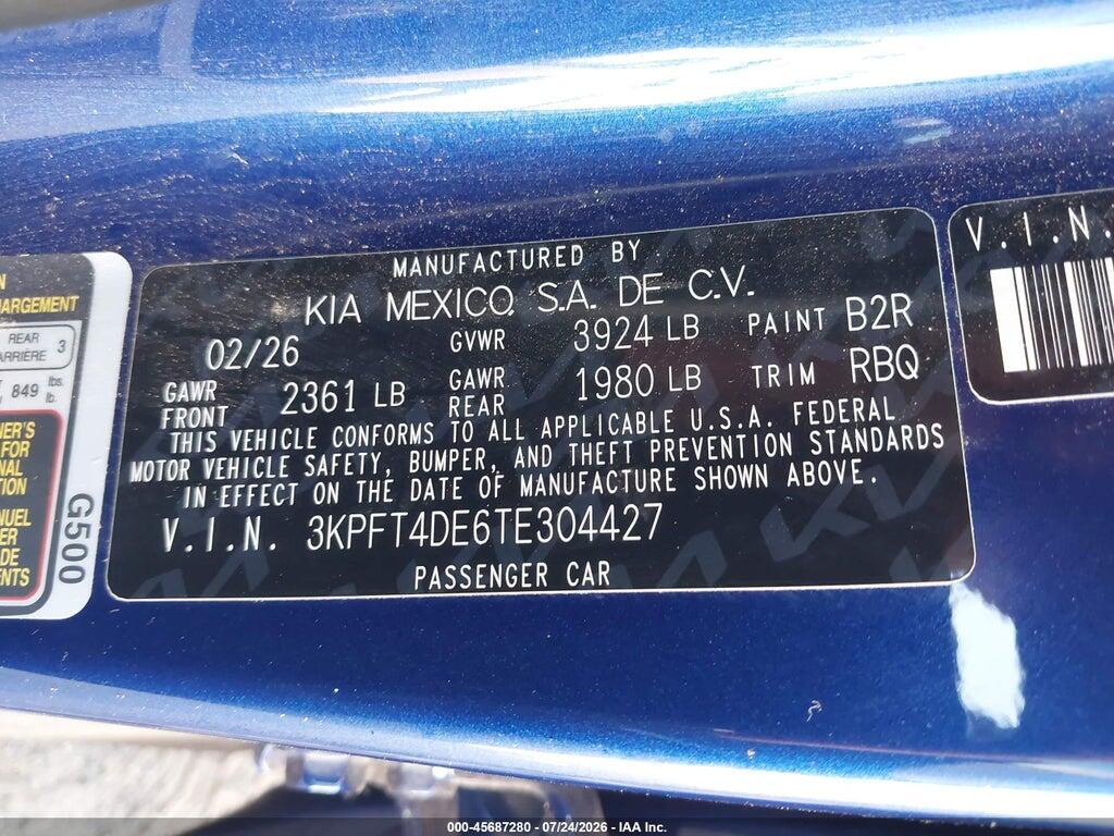 3KPFT4DE6TE304427 2026 KIA K4 photo no. 9