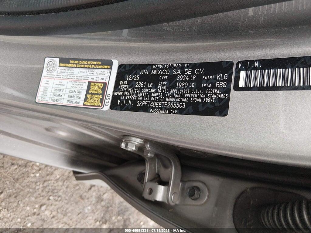 3KPFT4DE8TE265503 2026 KIA K4 photo no. 9