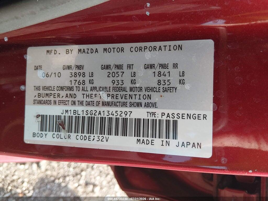 JM1BL1SG2A1345297 2010 MAZDA MAZDA3 photo no. 9