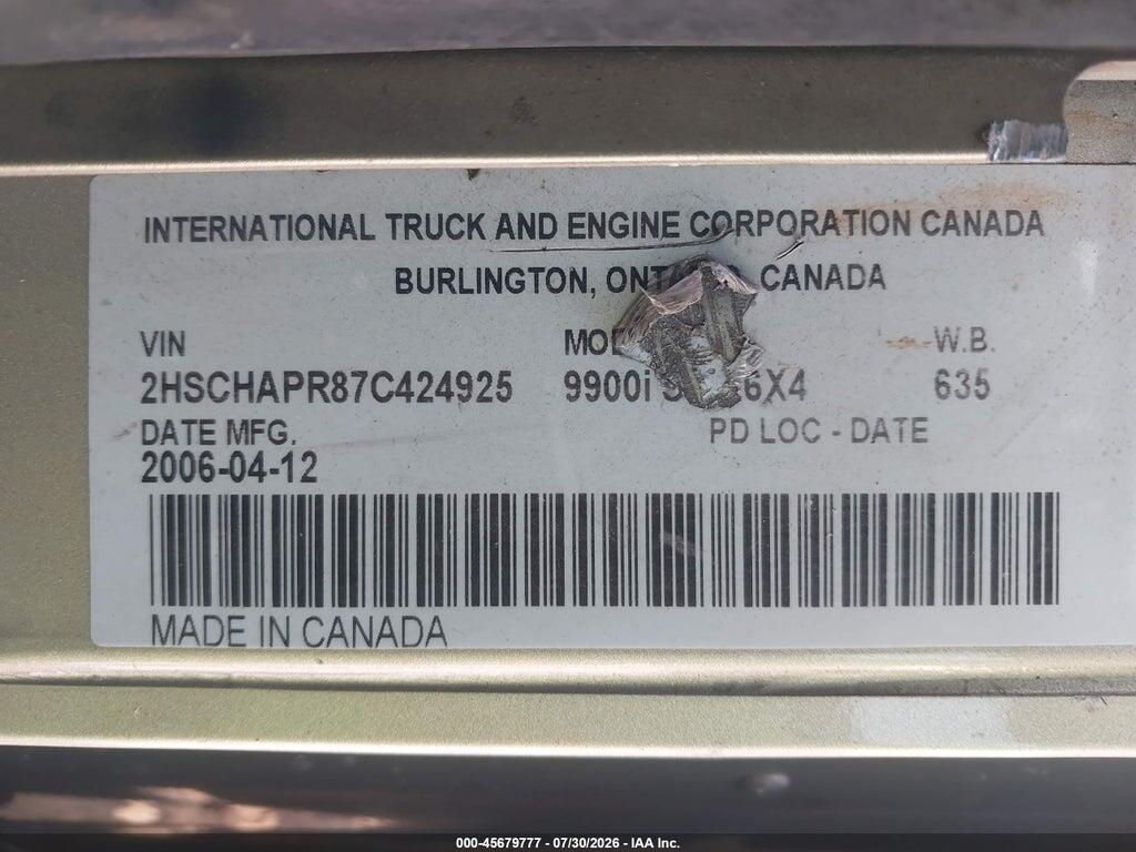 2HSCHAPR87C424925 2007 INTERNATIONAL 9900 photo no. 8