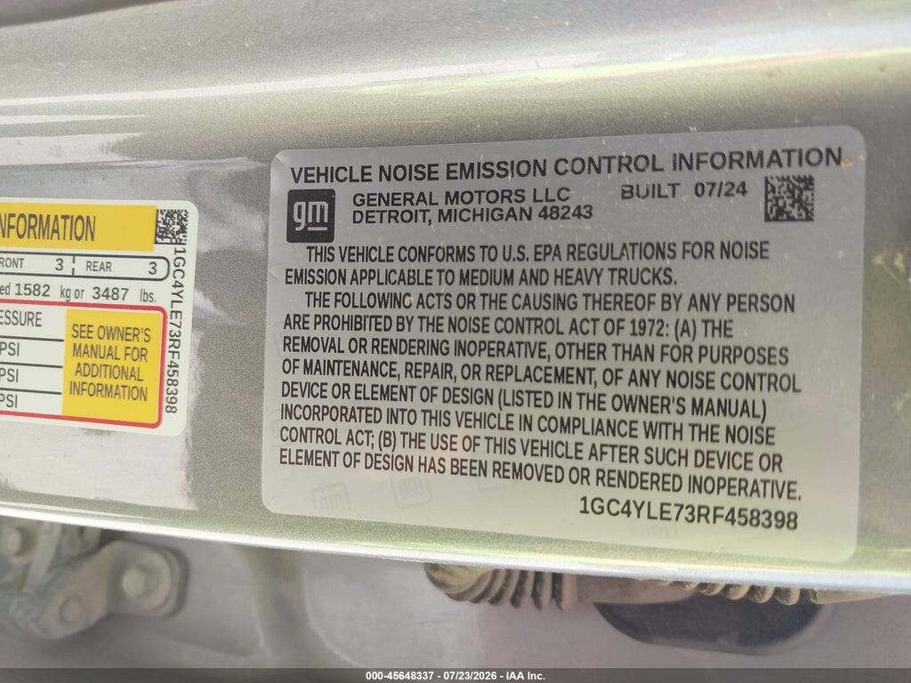 1GC4YLE73RF458398 2024 CHEVROLET SILVERADO 2500HD photo no. 9