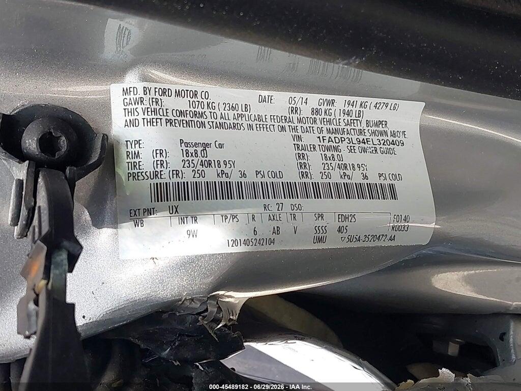 1FADP3L94EL320409 2014 FORD FOCUS ST photo no. 9
