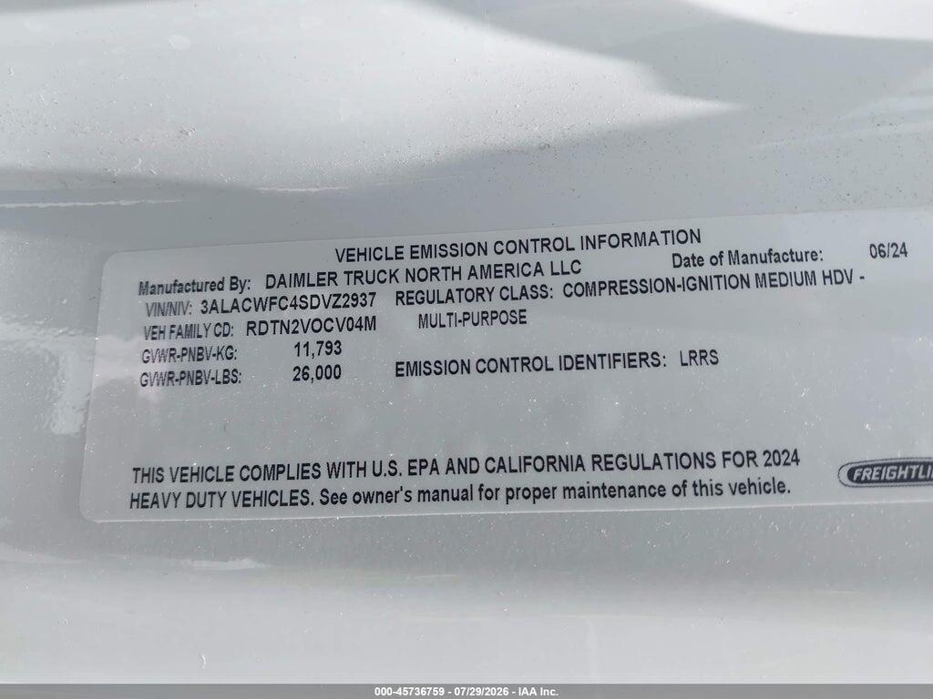 3ALACWFC4SDVZ2937 2025 FREIGHTLINER M2 106 photo no. 8