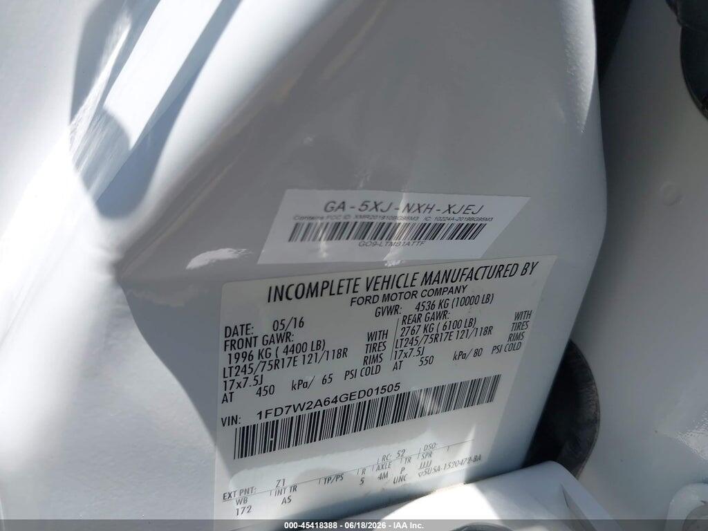 1FD7W2A64GED01505 2016 FORD F-250 photo no. 9