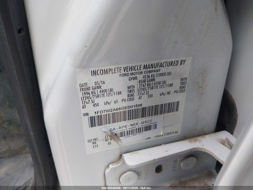 1FD7W2A66GED01506 2016 FORD F-250 photo no. 9