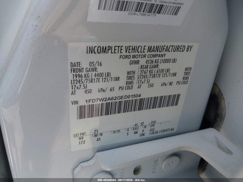 1FD7W2A62GED01504 2016 FORD F-250 photo no. 9