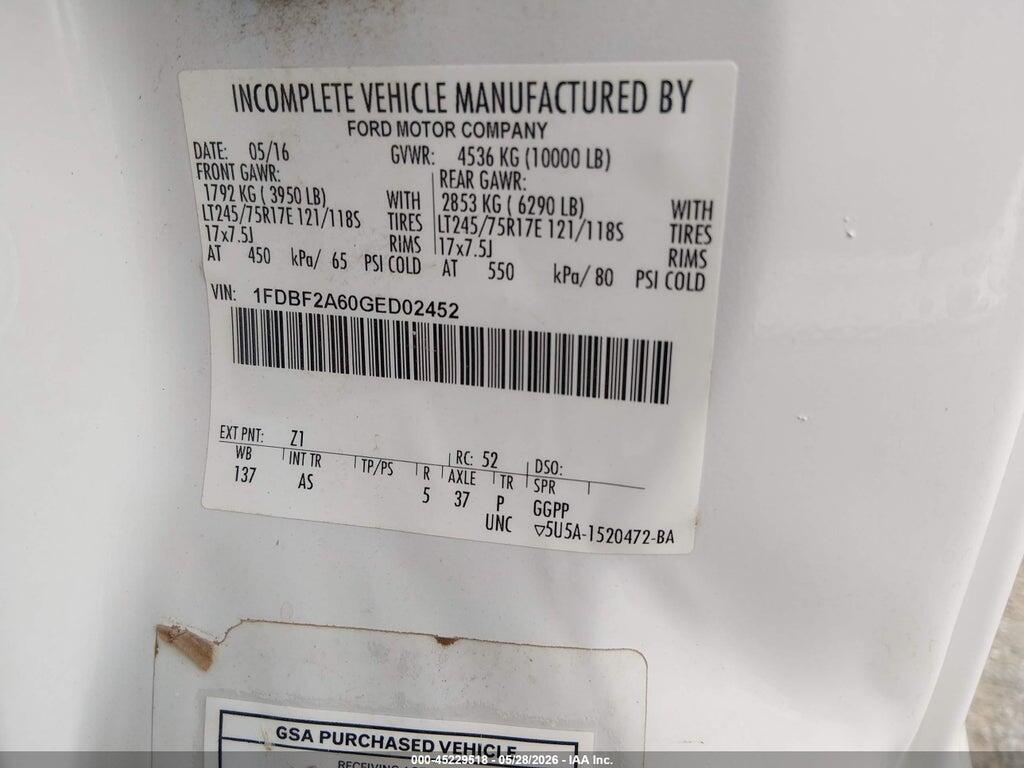 1FDBF2A60GED02452 2016 FORD F-250 photo no. 9