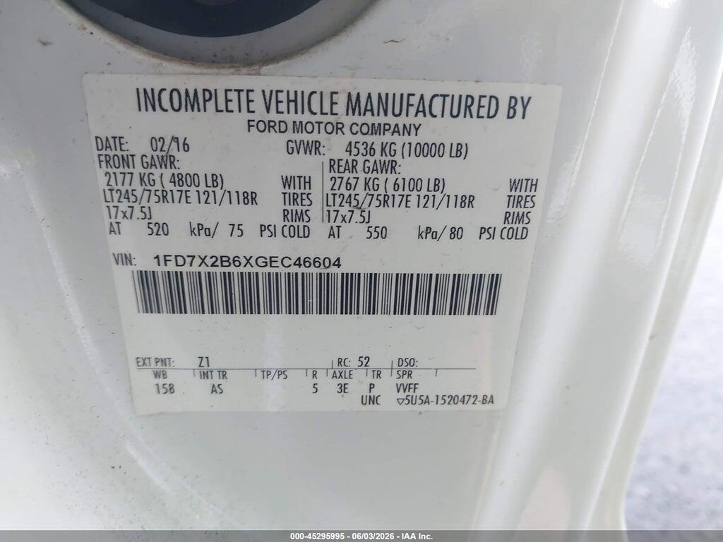 1FD7X2B6XGEC46604 2016 FORD F-250 photo no. 9