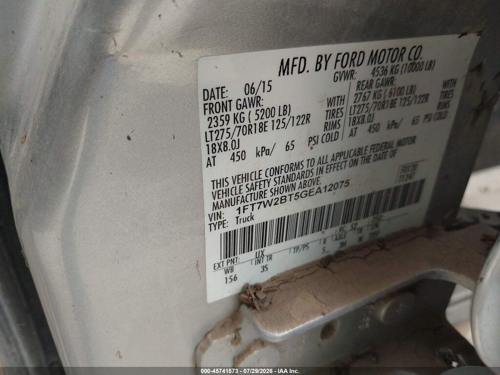 1FT7W2BT5GEA12075 2016 FORD F-250 photo no. 9