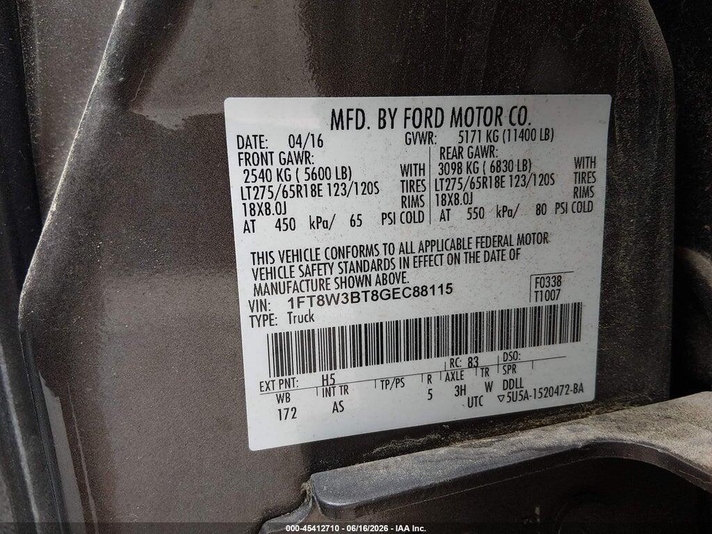 1FT8W3BT8GEC88115 2016 FORD F-350 photo no. 9