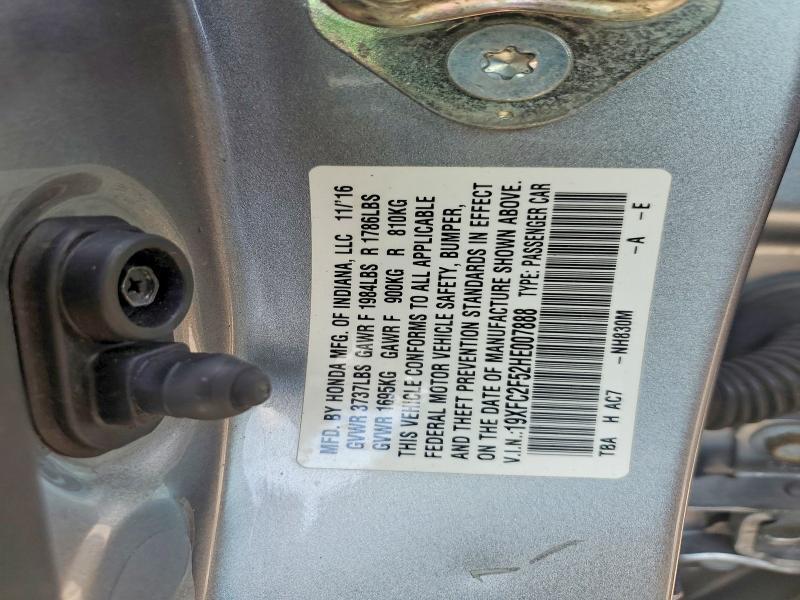 19XFC2F52HE007888 2017 HONDA CIVIC photo no. 12