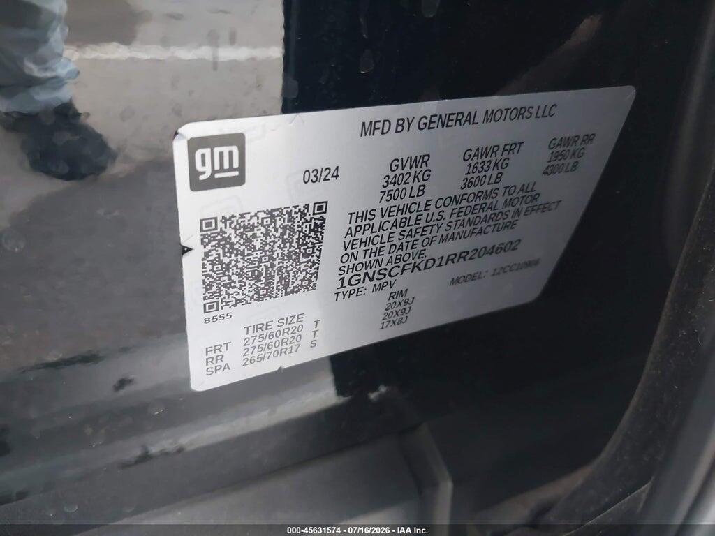 1GNSCFKD1RR204602 2024 CHEVROLET SUBURBAN photo no. 9