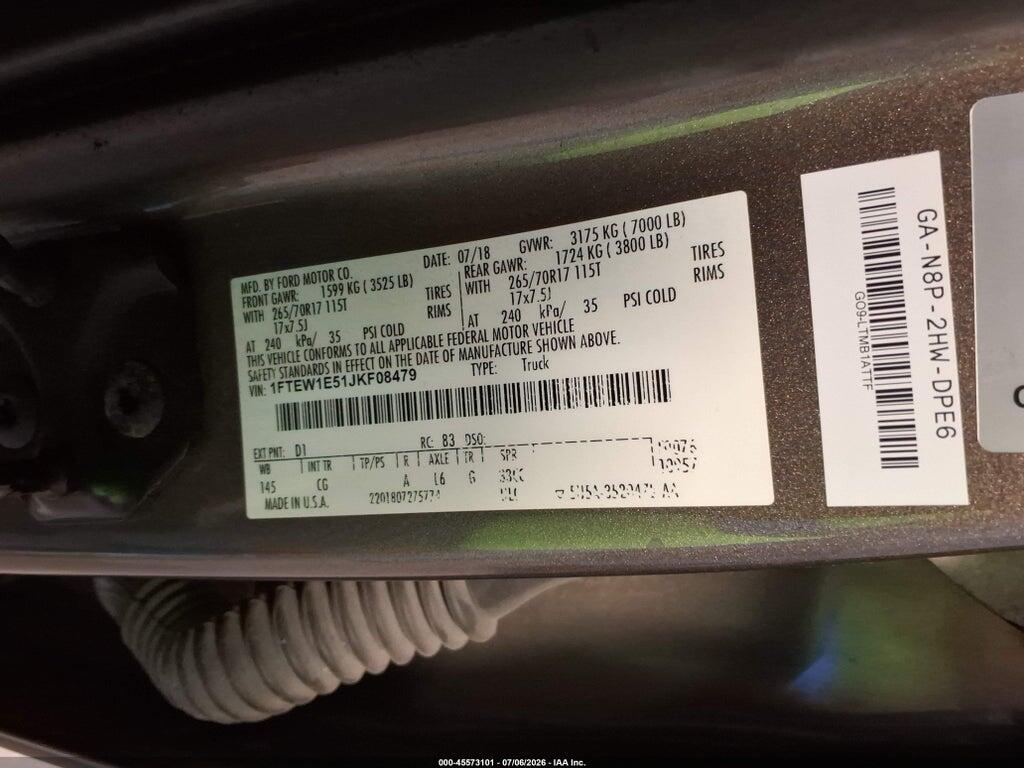 1FTEW1E51JKF08479 2018 FORD F-150 photo no. 9