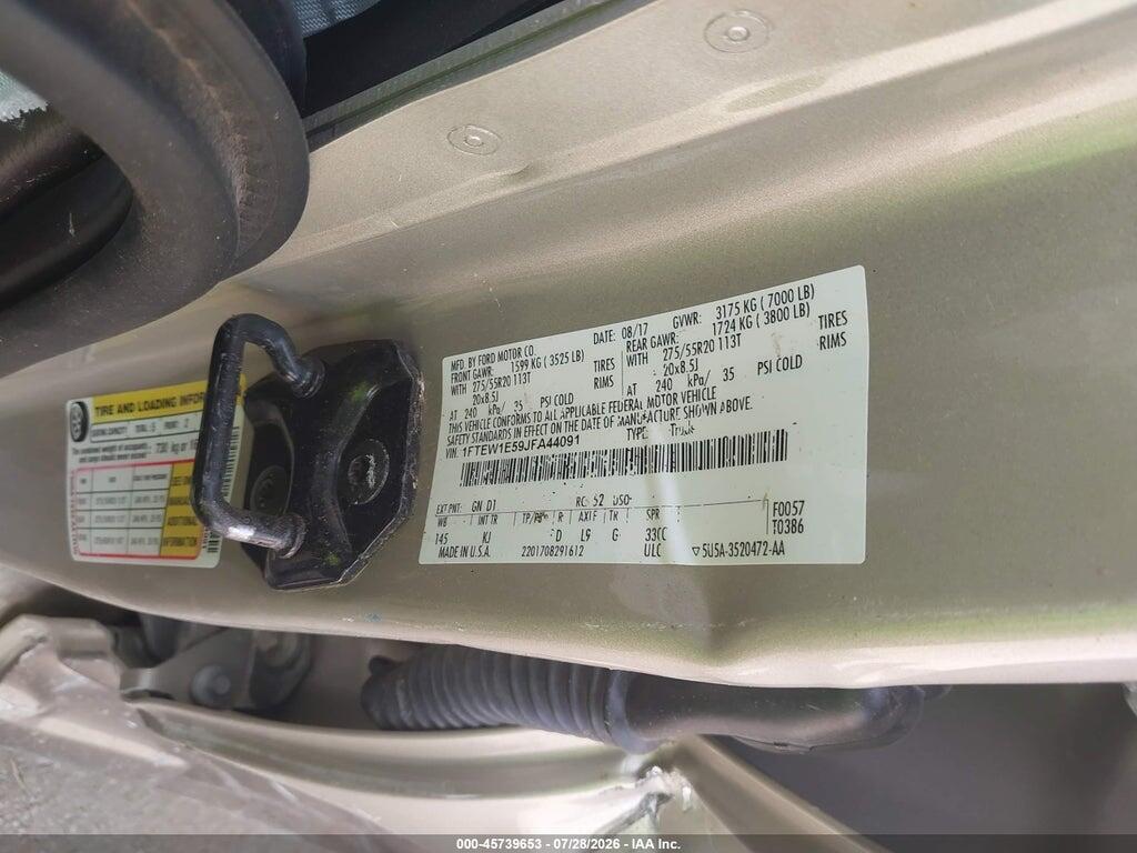 1FTEW1E59JFA44091 2018 FORD F-150 photo no. 9
