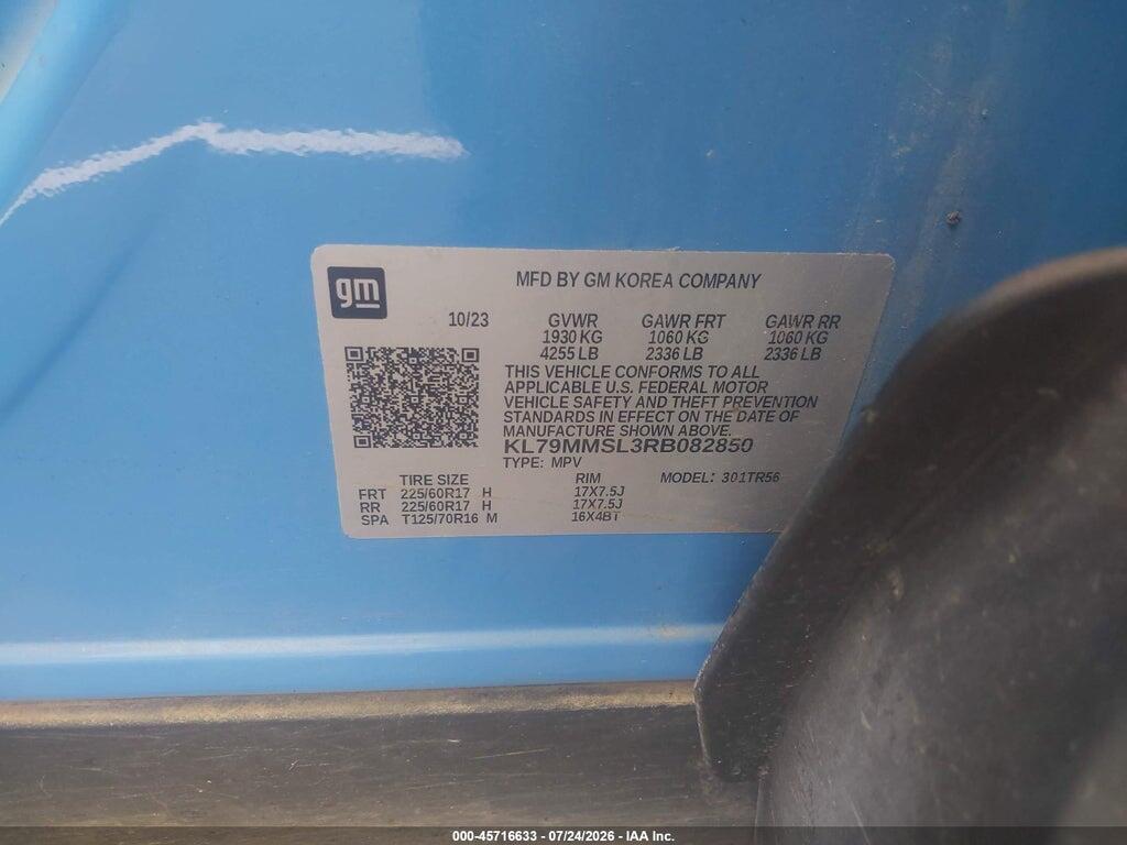 KL79MMSL3RB082850 2024 CHEVROLET TRAILBLAZER photo no. 9