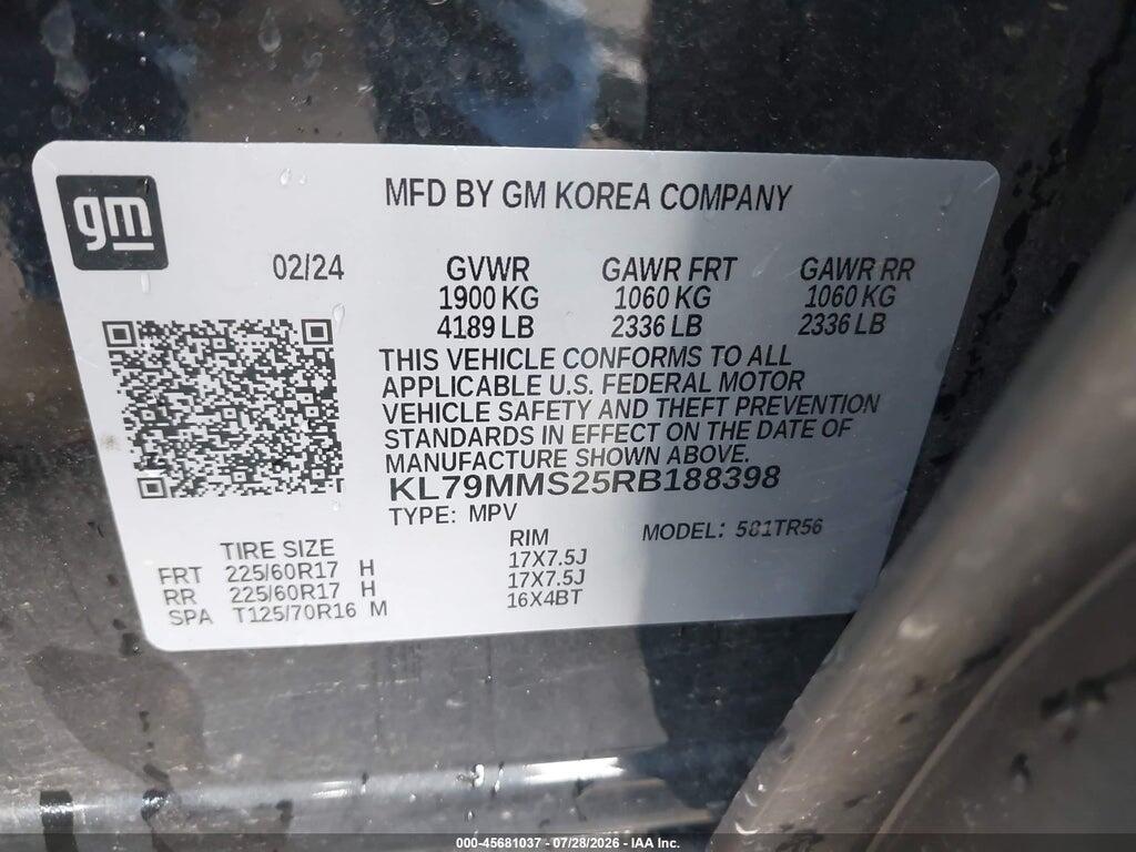 KL79MMS25RB188398 2024 CHEVROLET TRAILBLAZER photo no. 9