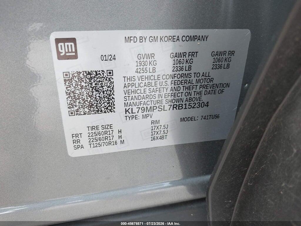 KL79MPSL7RB152304 2024 CHEVROLET TRAILBLAZER photo no. 9