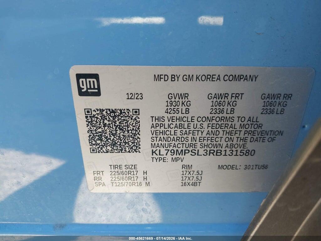 KL79MPSL3RB131580 2024 CHEVROLET TRAILBLAZER photo no. 9