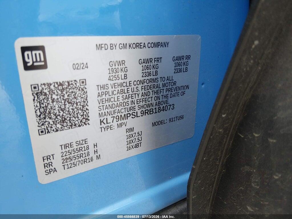 KL79MPSL9RB184073 2024 CHEVROLET TRAILBLAZER photo no. 9