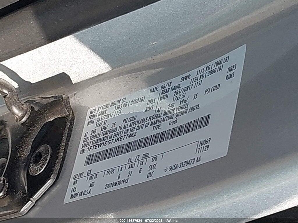 1FTEW1EG7JKE77482 2018 FORD F-150 photo no. 9