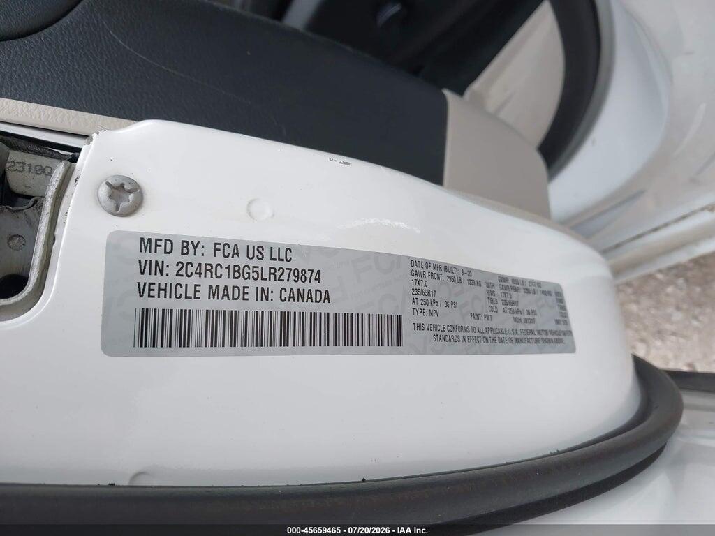 2C4RC1BG5LR279874 2020 CHRYSLER PACIFICA photo no. 9