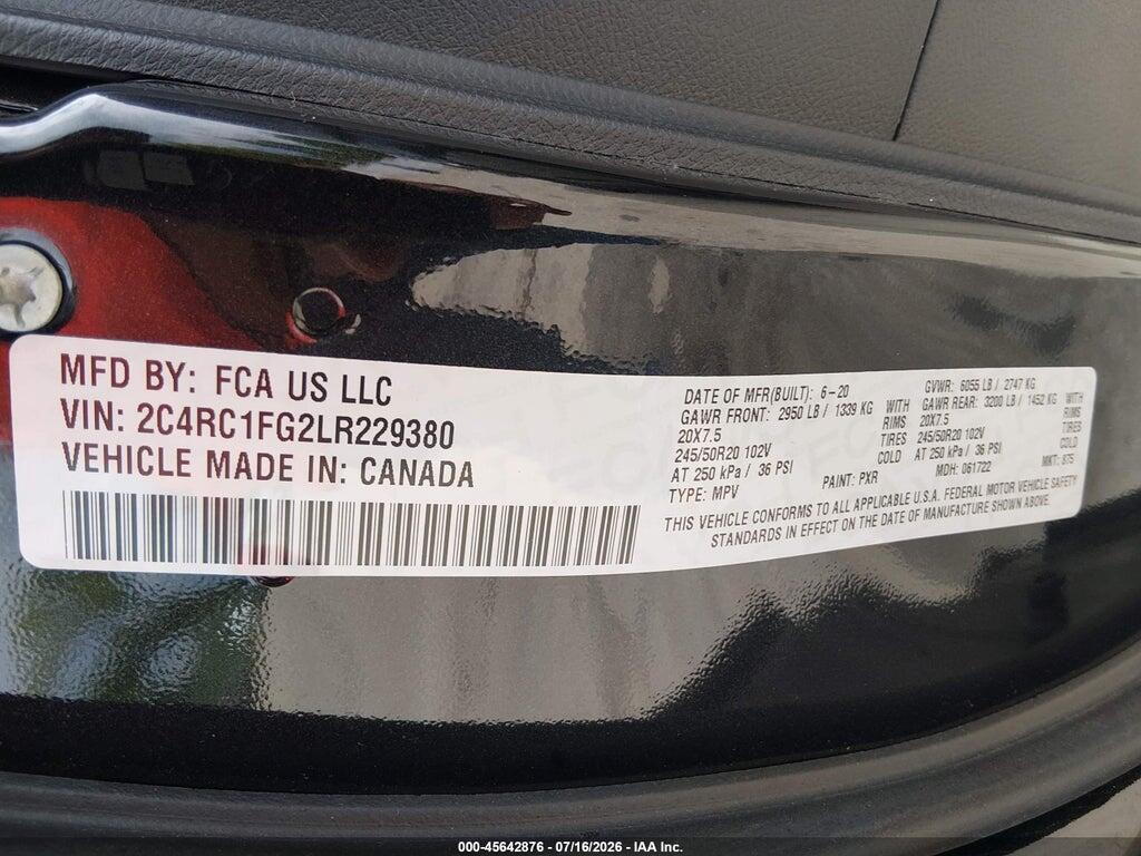 2C4RC1FG2LR229380 2020 CHRYSLER PACIFICA photo no. 9