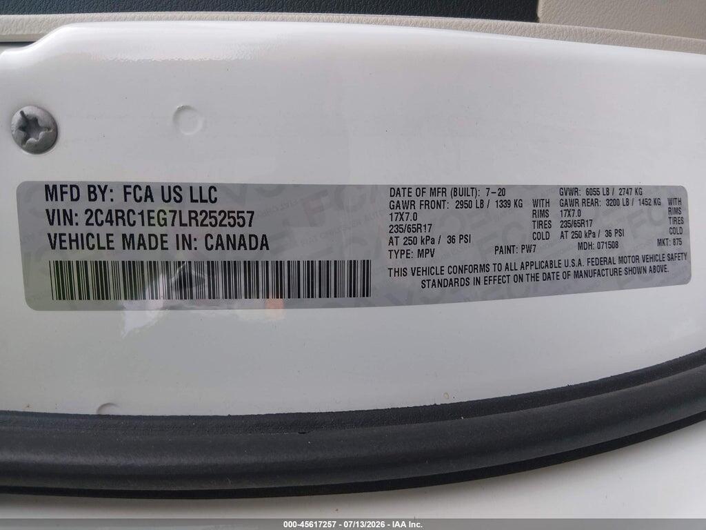 2C4RC1EG7LR252557 2020 CHRYSLER PACIFICA photo no. 9