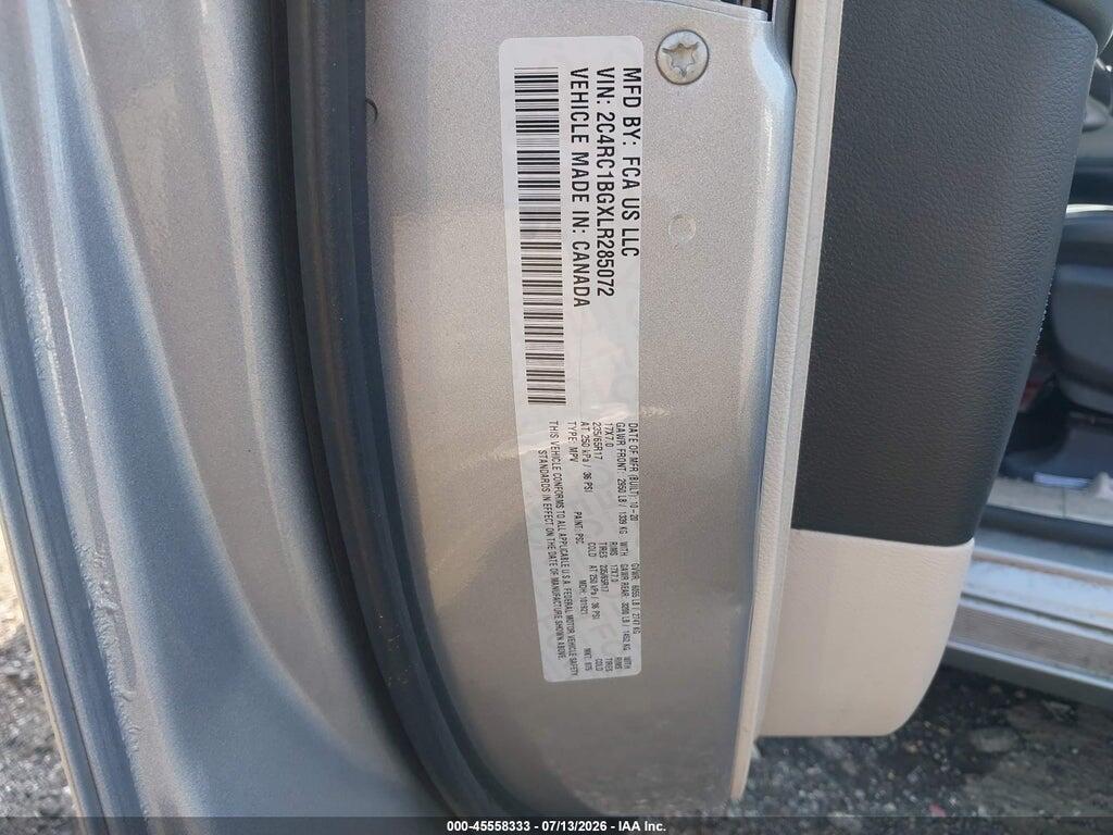 2C4RC1BGXLR285072 2020 CHRYSLER PACIFICA photo no. 9