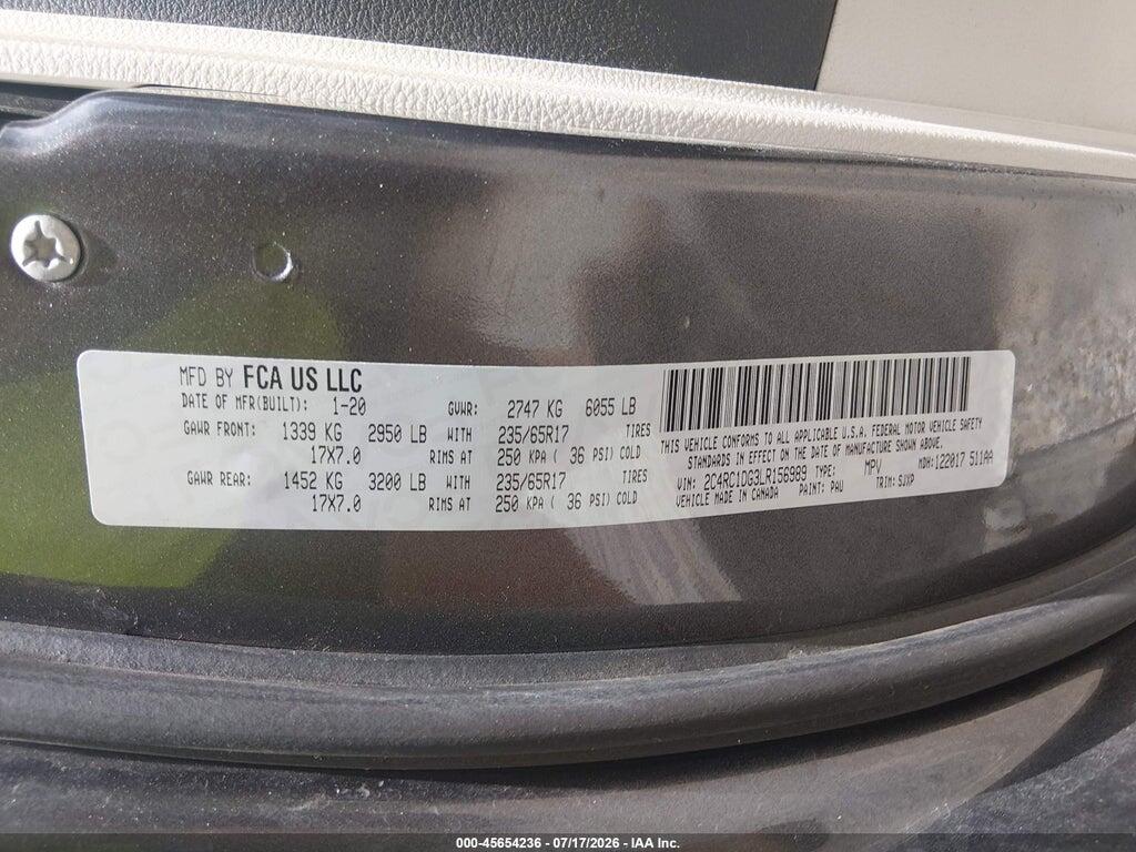 2C4RC1DG3LR156989 2020 CHRYSLER VOYAGER photo no. 9