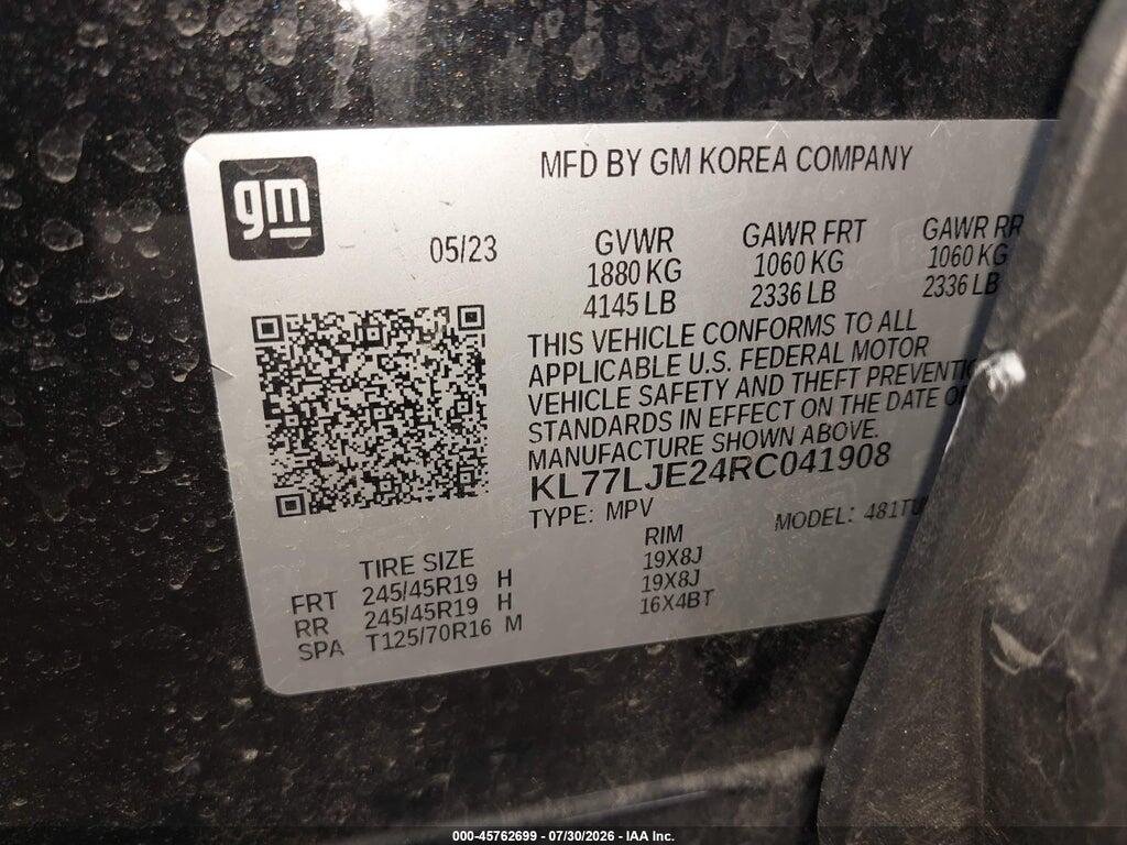 KL77LJE24RC041908 2024 CHEVROLET TRAX photo no. 9