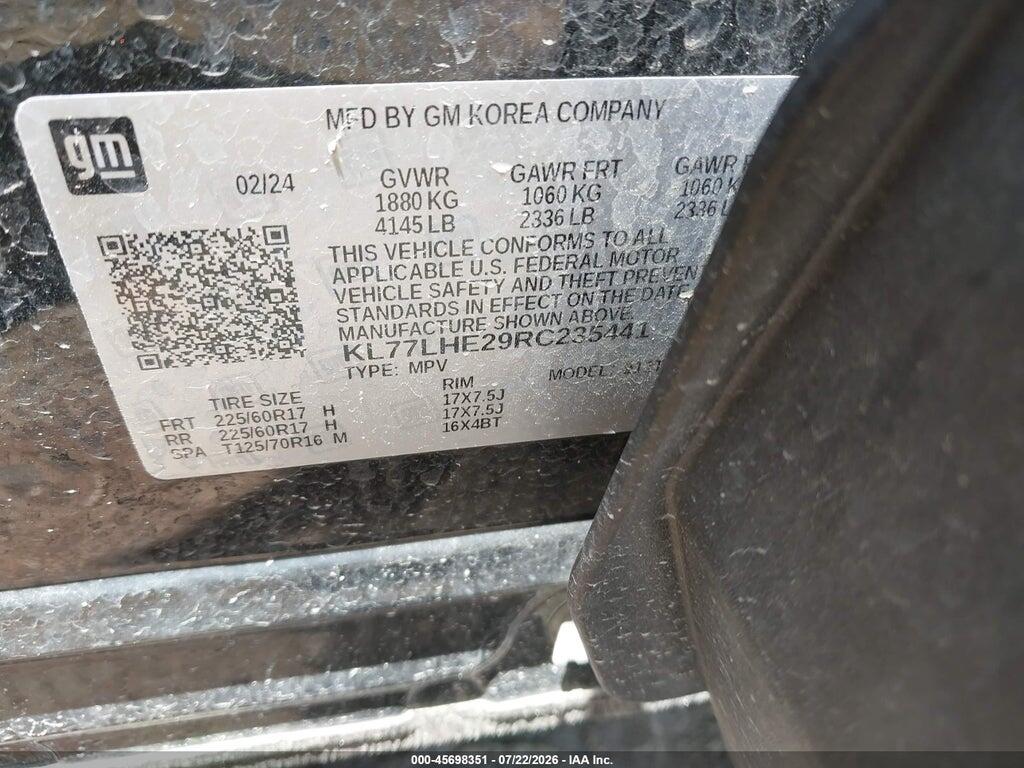 KL77LHE29RC235441 2024 CHEVROLET TRAX photo no. 9