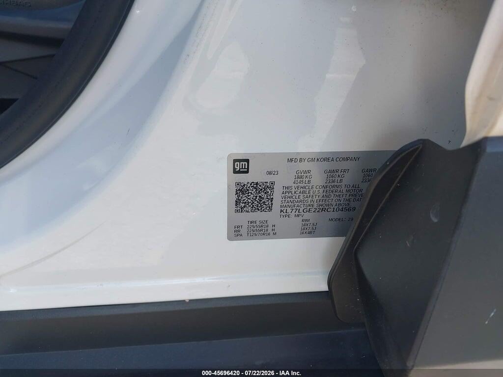 KL77LGE22RC104569 2024 CHEVROLET TRAX photo no. 9