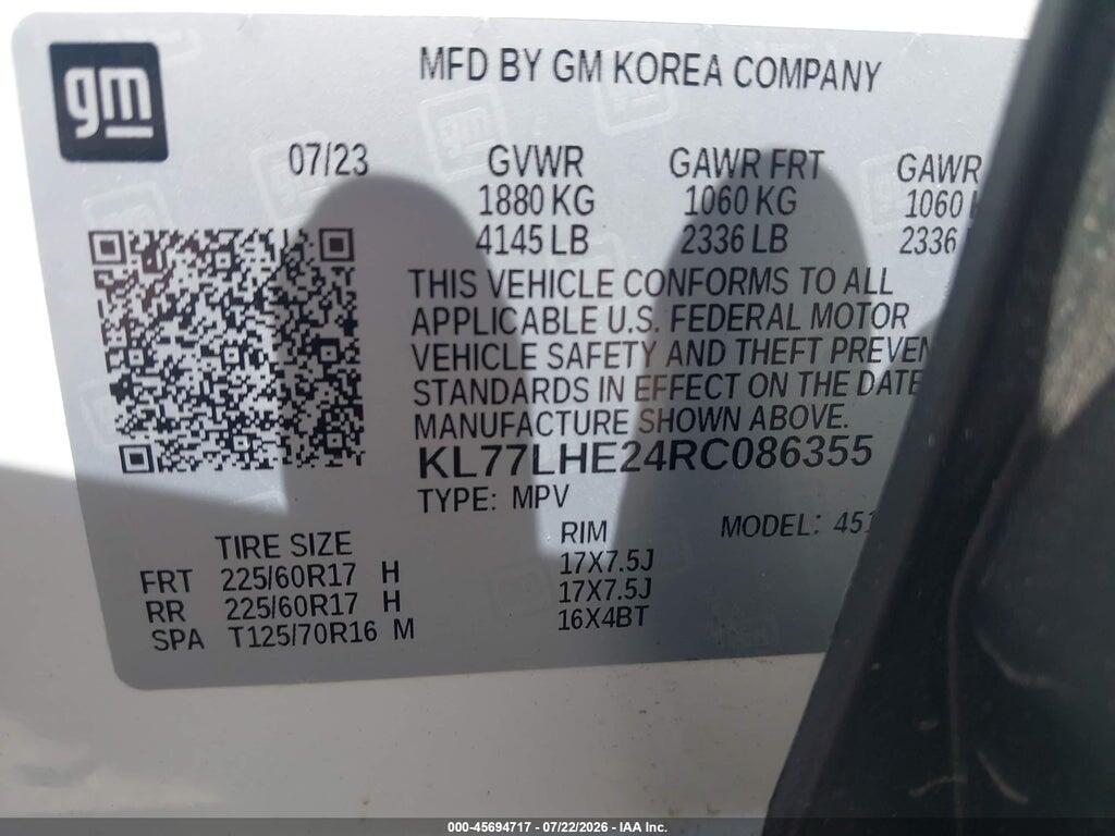 KL77LHE24RC086355 2024 CHEVROLET TRAX photo no. 9