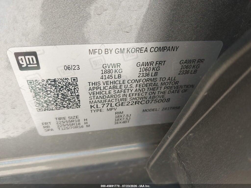 KL77LGE22RC075008 2024 CHEVROLET TRAX photo no. 9