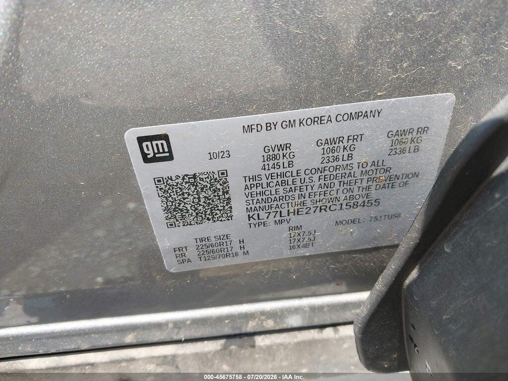 KL77LHE27RC158455 2024 CHEVROLET TRAX photo no. 9