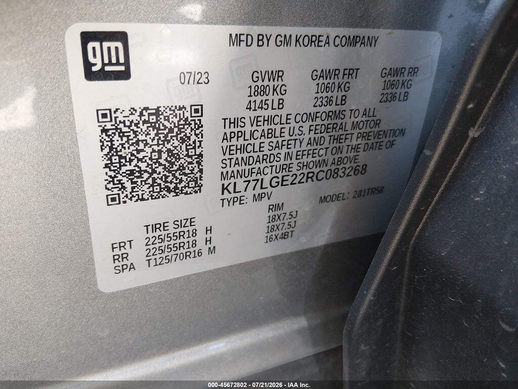 KL77LGE22RC083268 2024 CHEVROLET TRAX photo no. 9