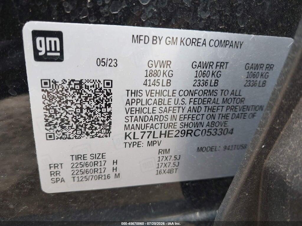 KL77LHE29RC053304 2024 CHEVROLET TRAX photo no. 9