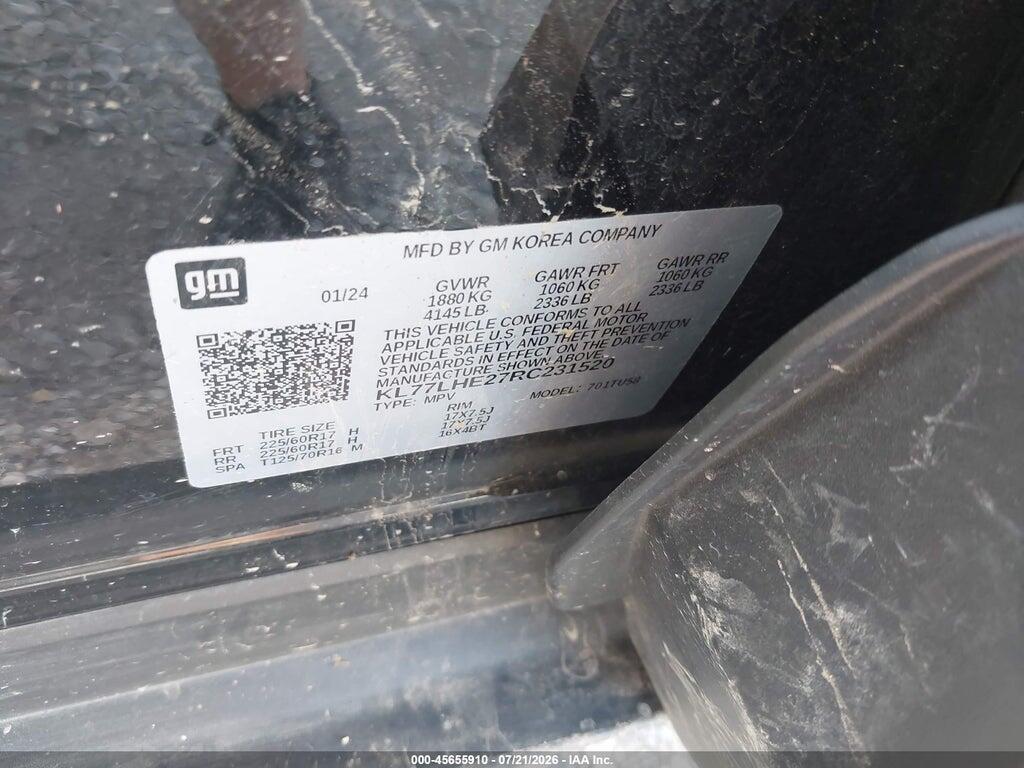 KL77LHE27RC231520 2024 CHEVROLET TRAX photo no. 9