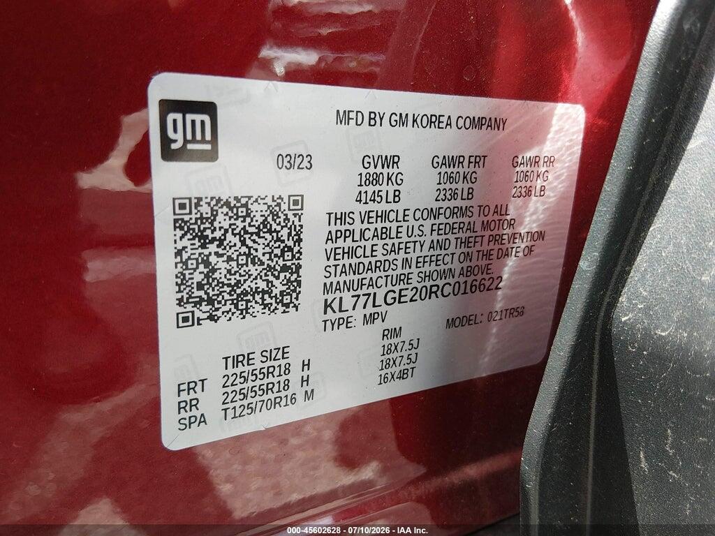 KL77LGE20RC016622 2024 CHEVROLET TRAX photo no. 9