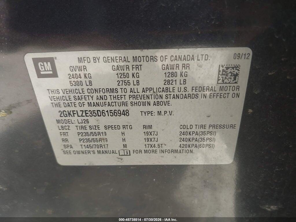 2GKFLZE35D6156948 2013 GMC TERRAIN photo no. 9