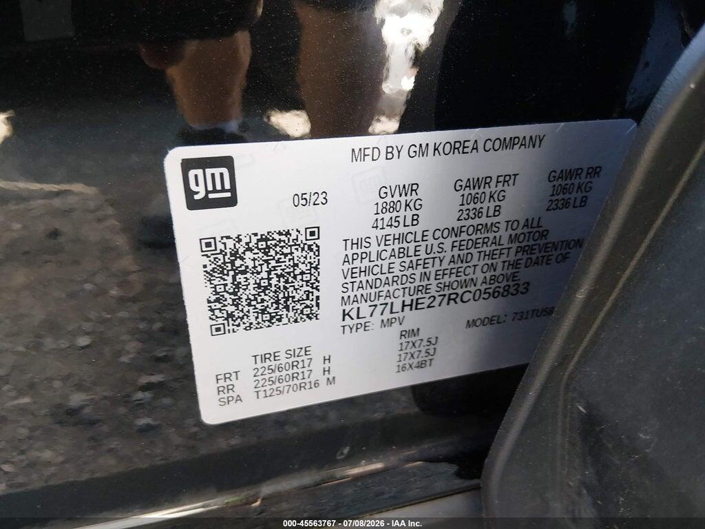 KL77LHE27RC056833 2024 CHEVROLET TRAX photo no. 9