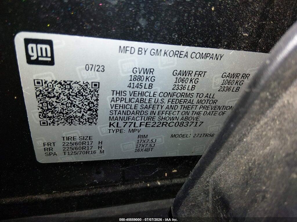 KL77LFE22RC083717 2024 CHEVROLET TRAX photo no. 9