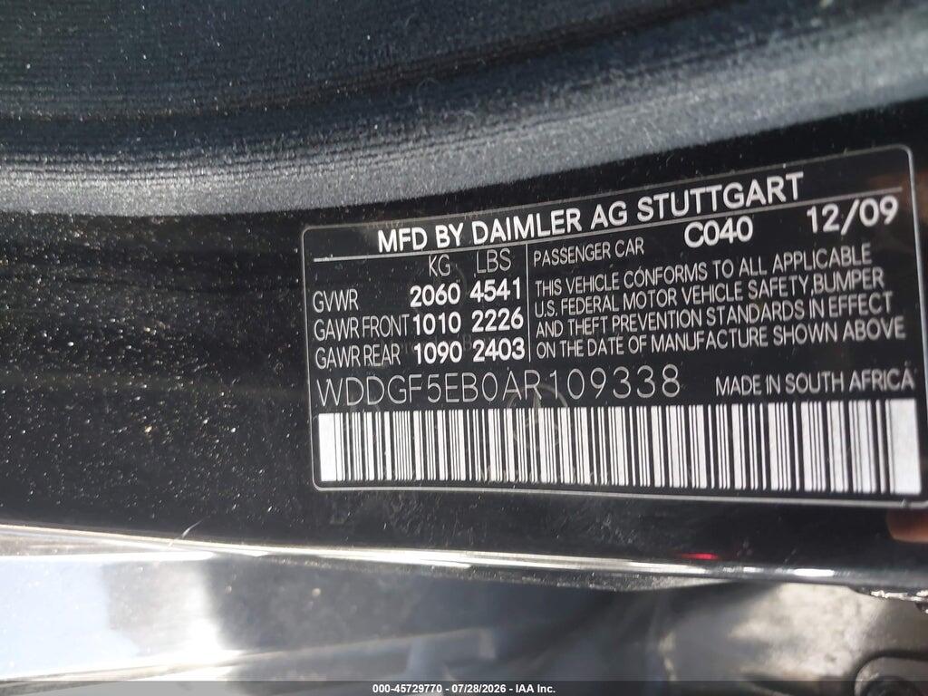WDDGF5EB0AR109338 2010 MERCEDES-BENZ C 300 photo no. 9