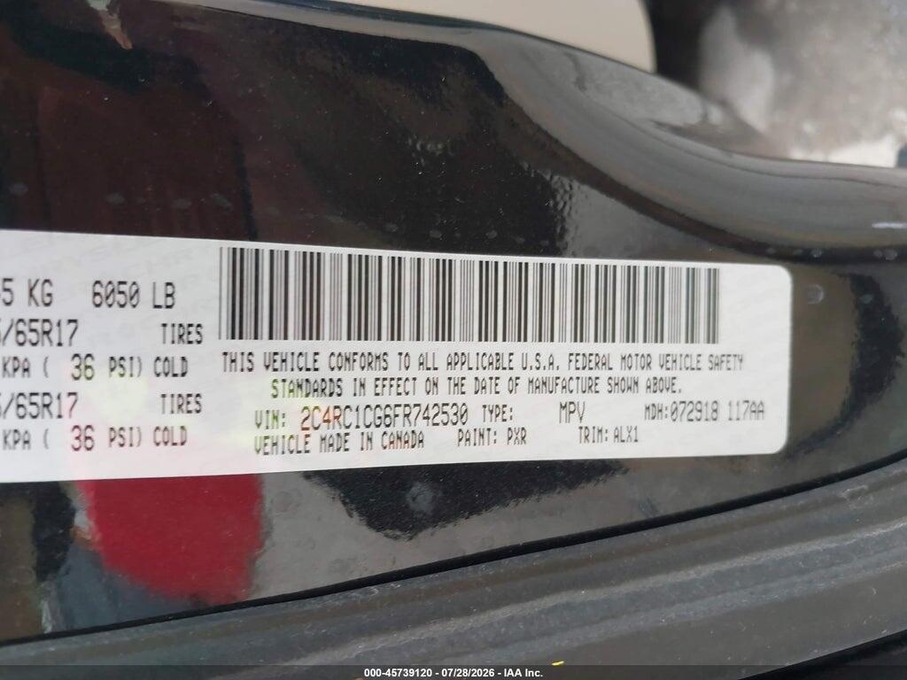2C4RC1CG6FR742530 2015 CHRYSLER TOWN & COUNTRY photo no. 9