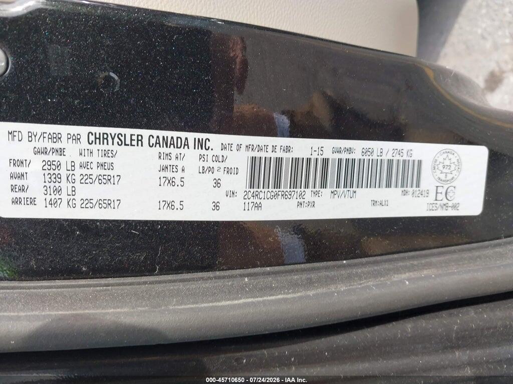 2C4RC1CG0FR697102 2015 CHRYSLER TOWN & COUNTRY photo no. 9
