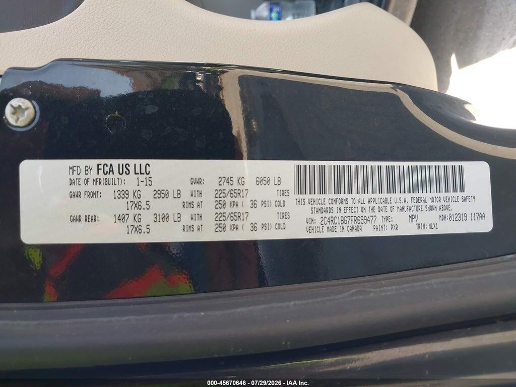 2C4RC1BG7FR699477 2015 CHRYSLER TOWN & COUNTRY photo no. 9