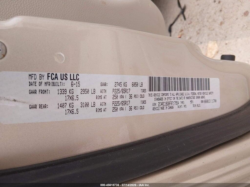 2C4RC1BG8FR717954 2015 CHRYSLER TOWN & COUNTRY photo no. 9